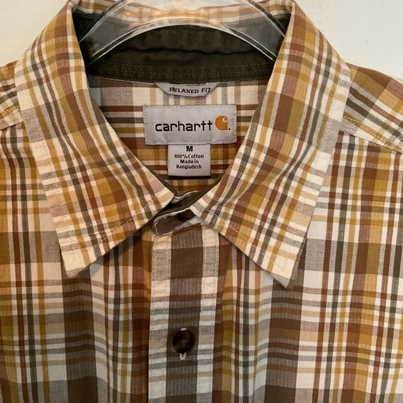 Carhartt Plaid Button Up Short Sleeve Shirt - Picture 3 of 10